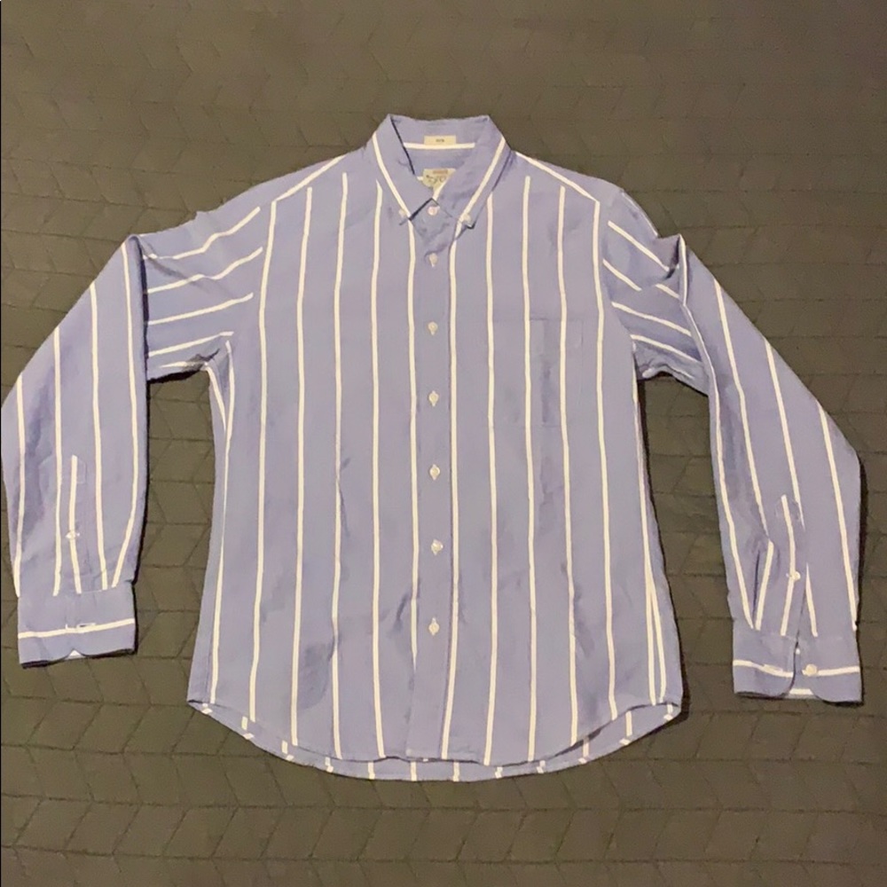 Jcrew oxford shirt in wide stripe